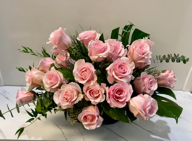 Timeless Roses Basket
