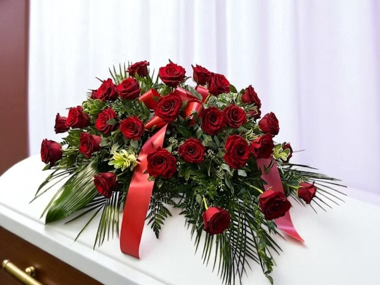 Timeless Roses Casket Flowers